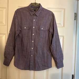 Long sleeve button down shirt, purple